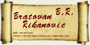 Bratovan Rikanović vizit kartica